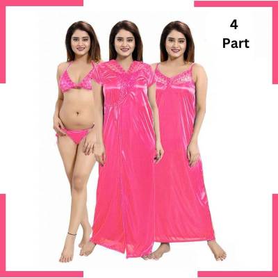 4Pc Indian Night Dress (Misty)